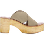 Free People Kora Platform Clog 9 Taupe Suede