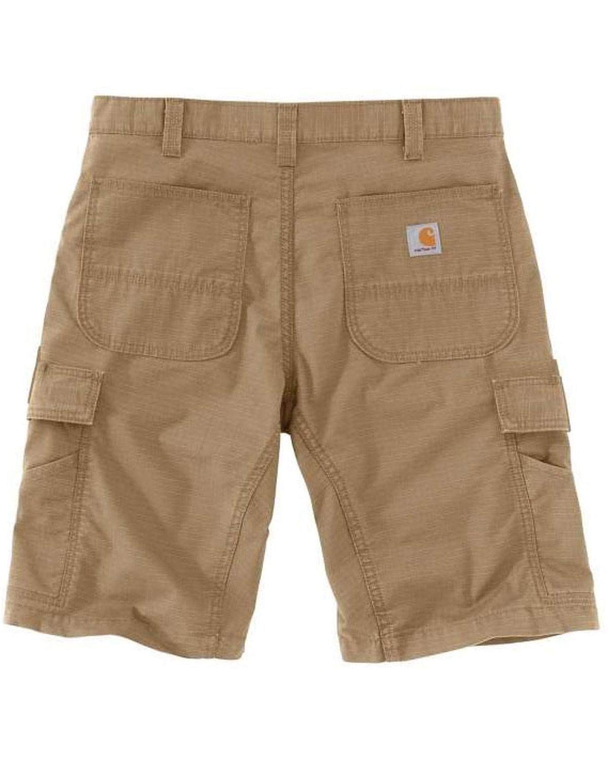Carhartt Men's Big & Tall Force Relaxed Fit Ripstop Cargo Work Short, Dark Khaki, W50