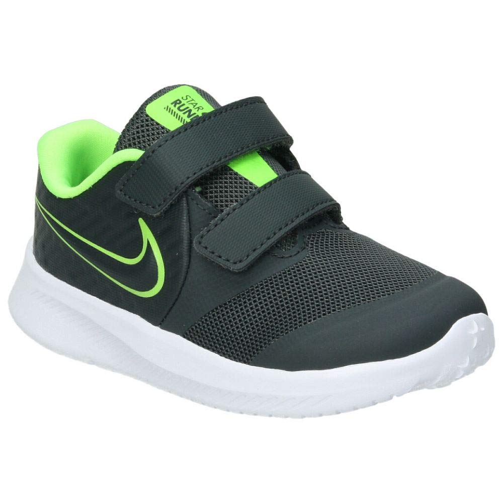 Nike Baby Boys Star Runner 2 (TDV) Sneaker, Anthracite/Electric Green-White, 9 Infant