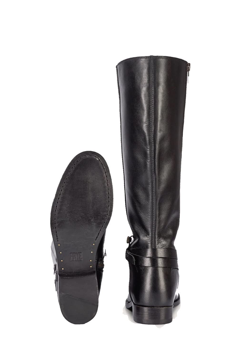 Frye Women's Melissa Belted Tall Knee High Boot, Black - 10M