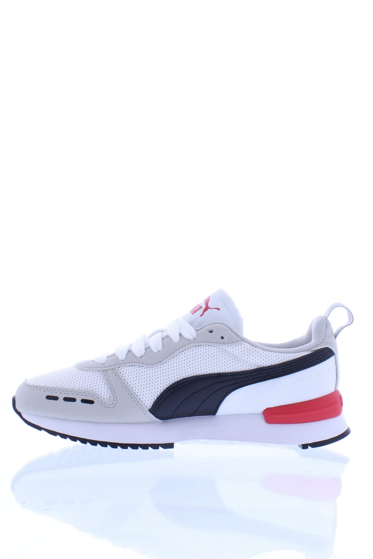 PUMA R78 Jr Boys' Youth Sneaker 4 M US Big Kid White-Black-High Risk Red