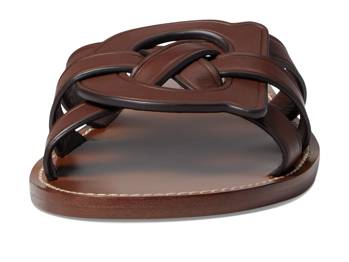 Coach ISSA Leather Sandal Walnut 5 B (M)