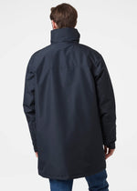 Helly Hansen Mens Dubliner Waterproof Breathable Insulated Long Hooded Jacket, 597 Navy, XX-Large