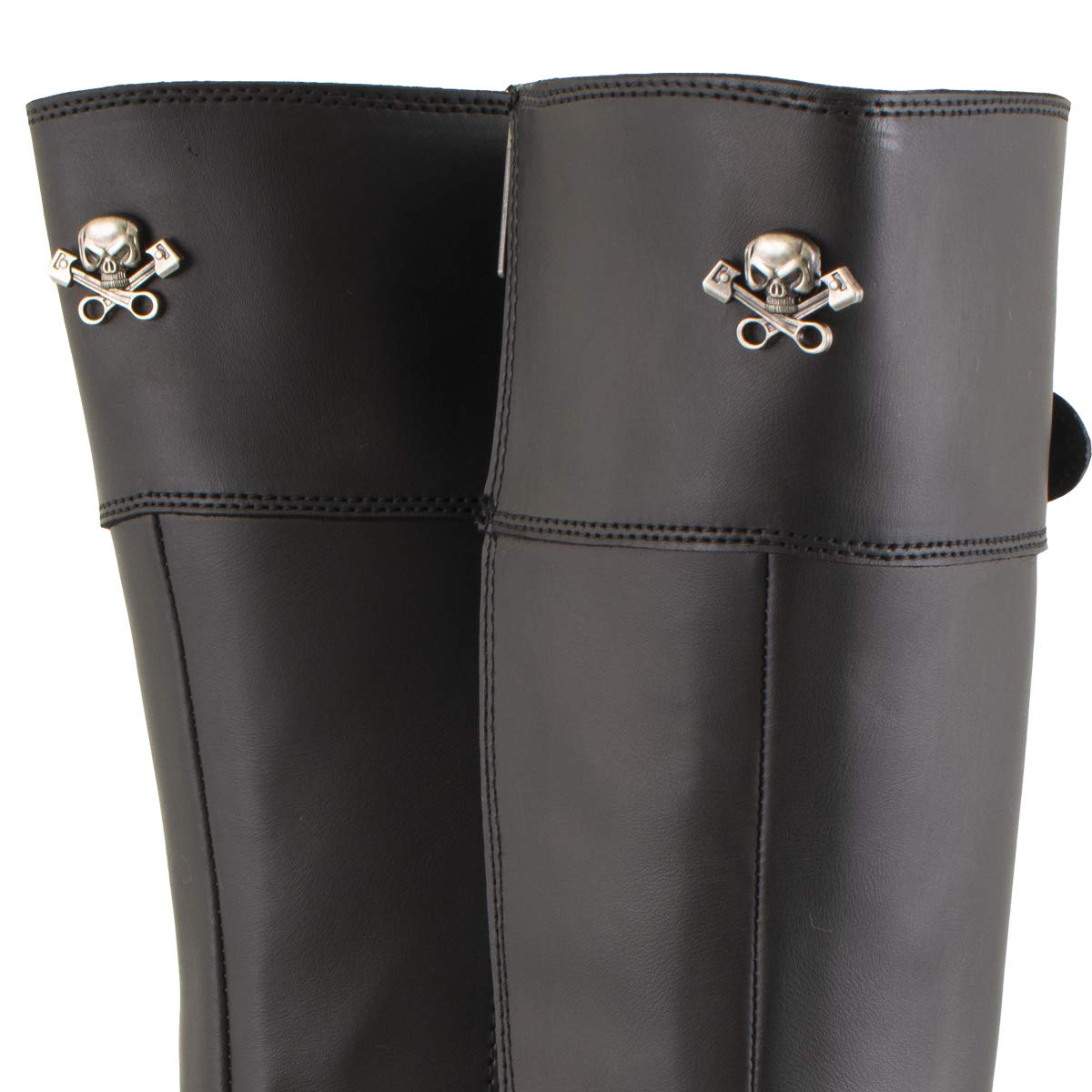 Xelement X93009 Women's Myna Black Performance Knee HighTall Leather Motorcycle Boots - 6