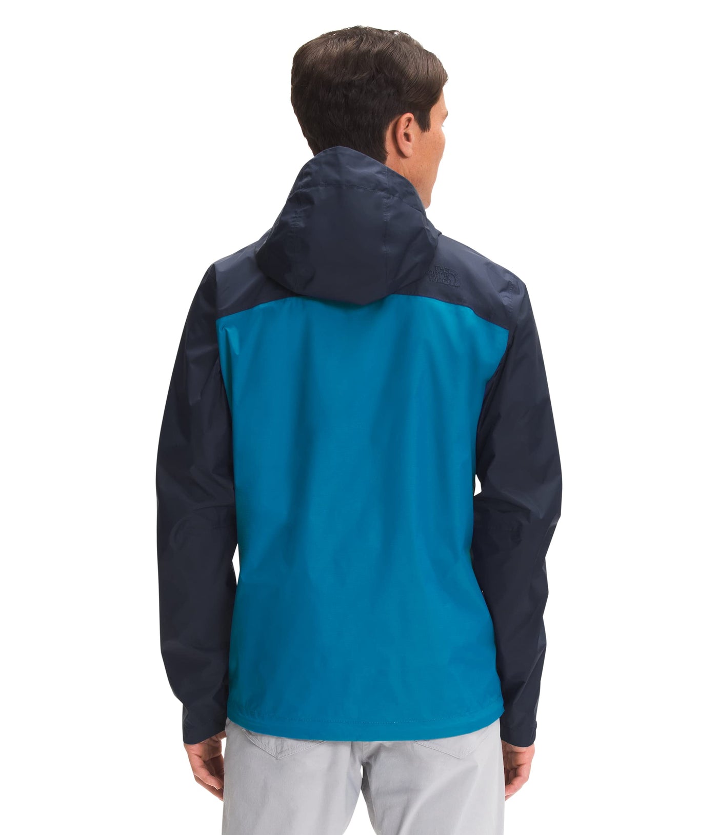 THE NORTH FACE Men’s Venture 2 Waterproof Hooded Rain Jacket (Standard and Big & Tall Size), Aviator Navy/Banff Blue, Large