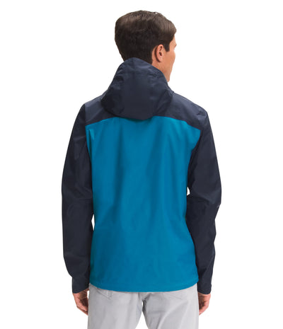 THE NORTH FACE Men’s Venture 2 Waterproof Hooded Rain Jacket (Standard and Big & Tall Size), Aviator Navy/Banff Blue, Large