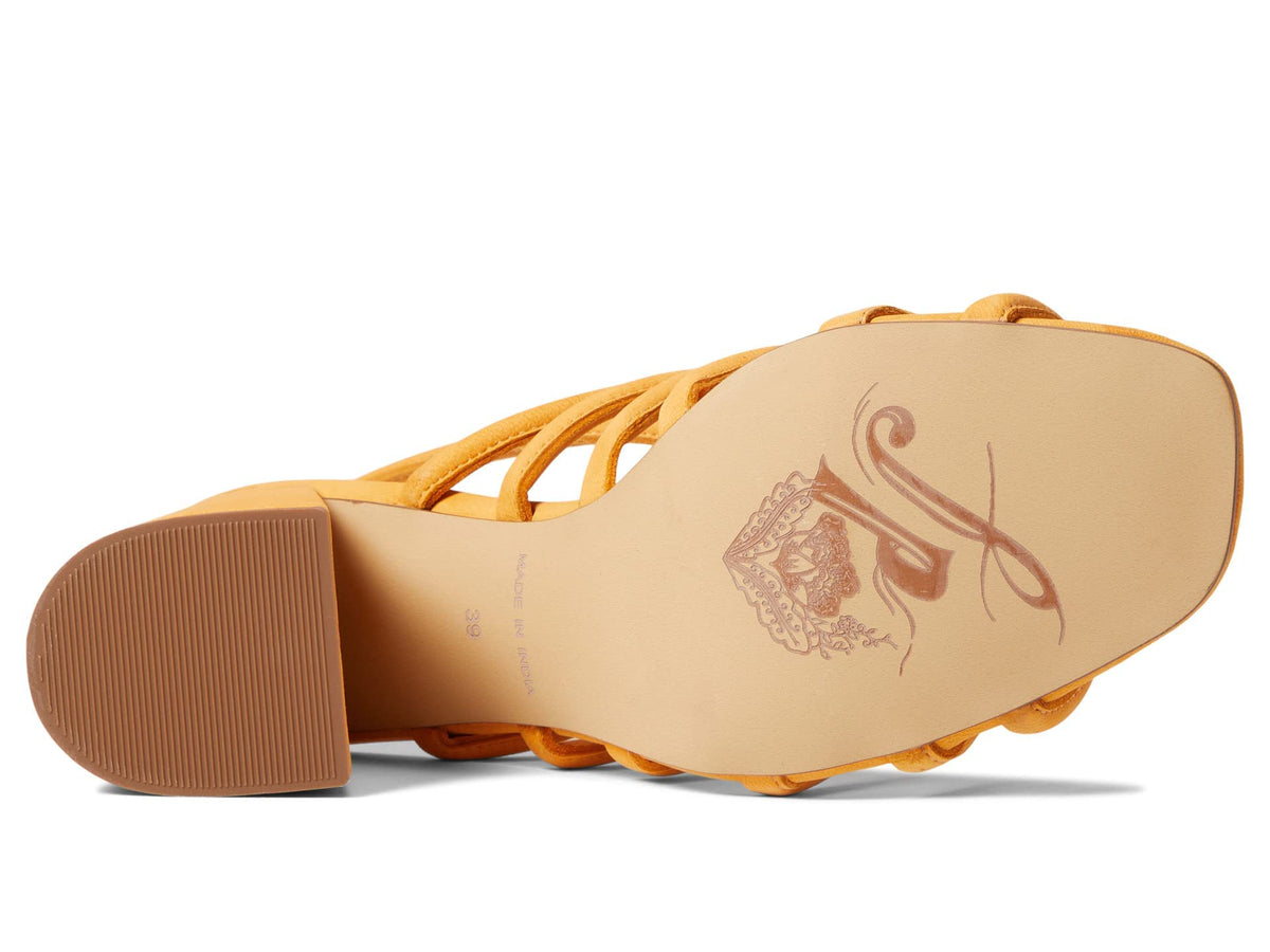 Free People Colette Cinched Heel Hot Orange EU 38 (US Women's 8) M