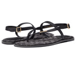 Coach Josie Leather Sandal Black 7.5 B (M)