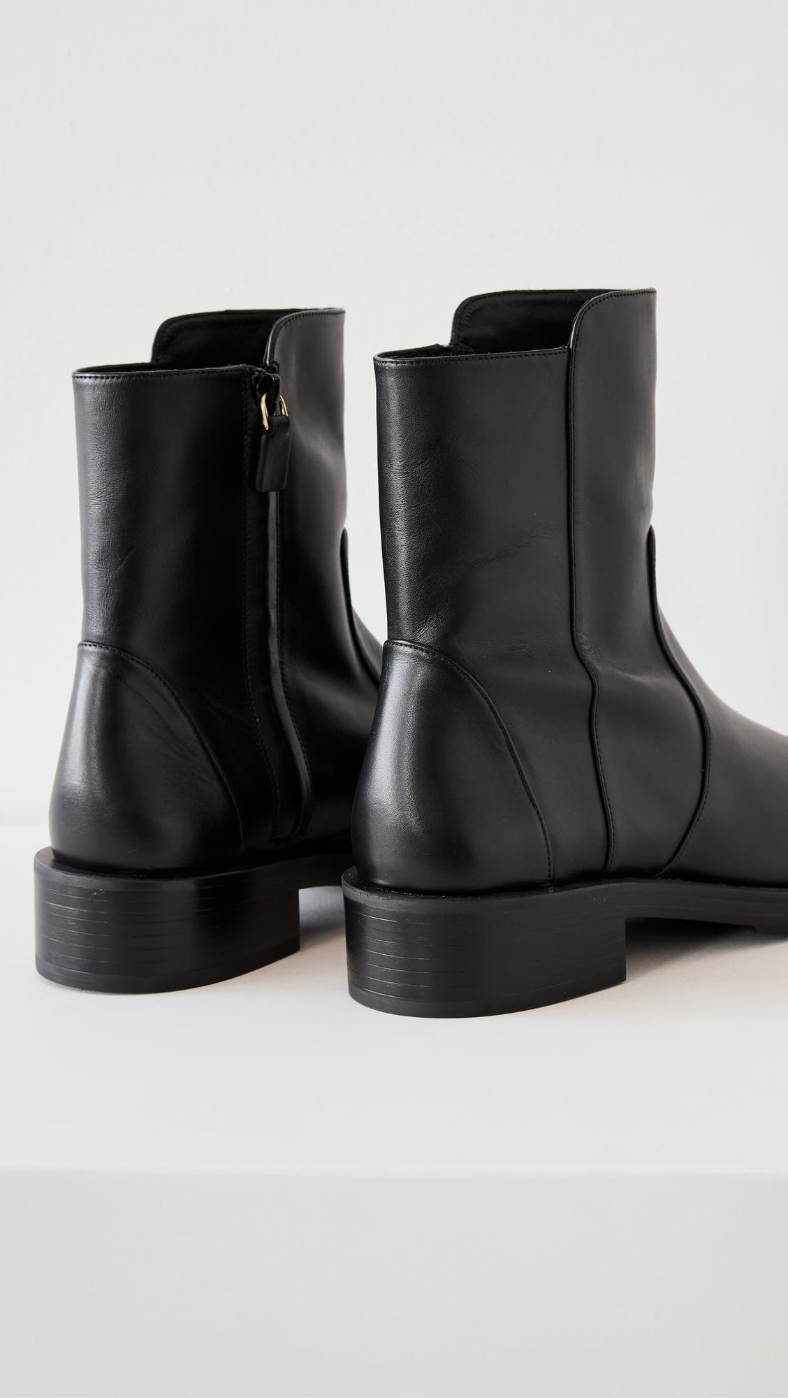 Stuart Weitzman Women's 5050 Bold Zip Booties, Black, 11 Medium US