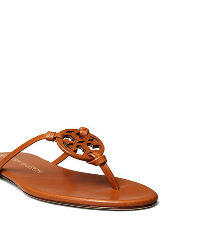 Tory Burch Women's Aged Camello Leather Miller Knotted Sandals Flip Flops (Numeric_6) Tan