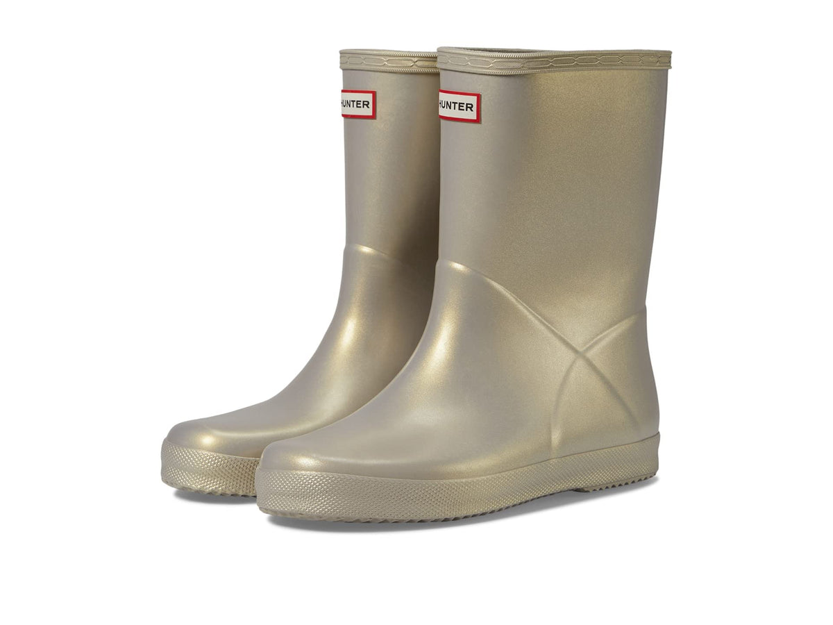 Hunter Little Kids Original First Classic Nebula Rain Boot, Pale Gold, 13