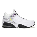 Jordan Girl's Max Aura 3 DIY (Big Kid) White/Black/Hyper Violet/University Blue 5 Big Kid M