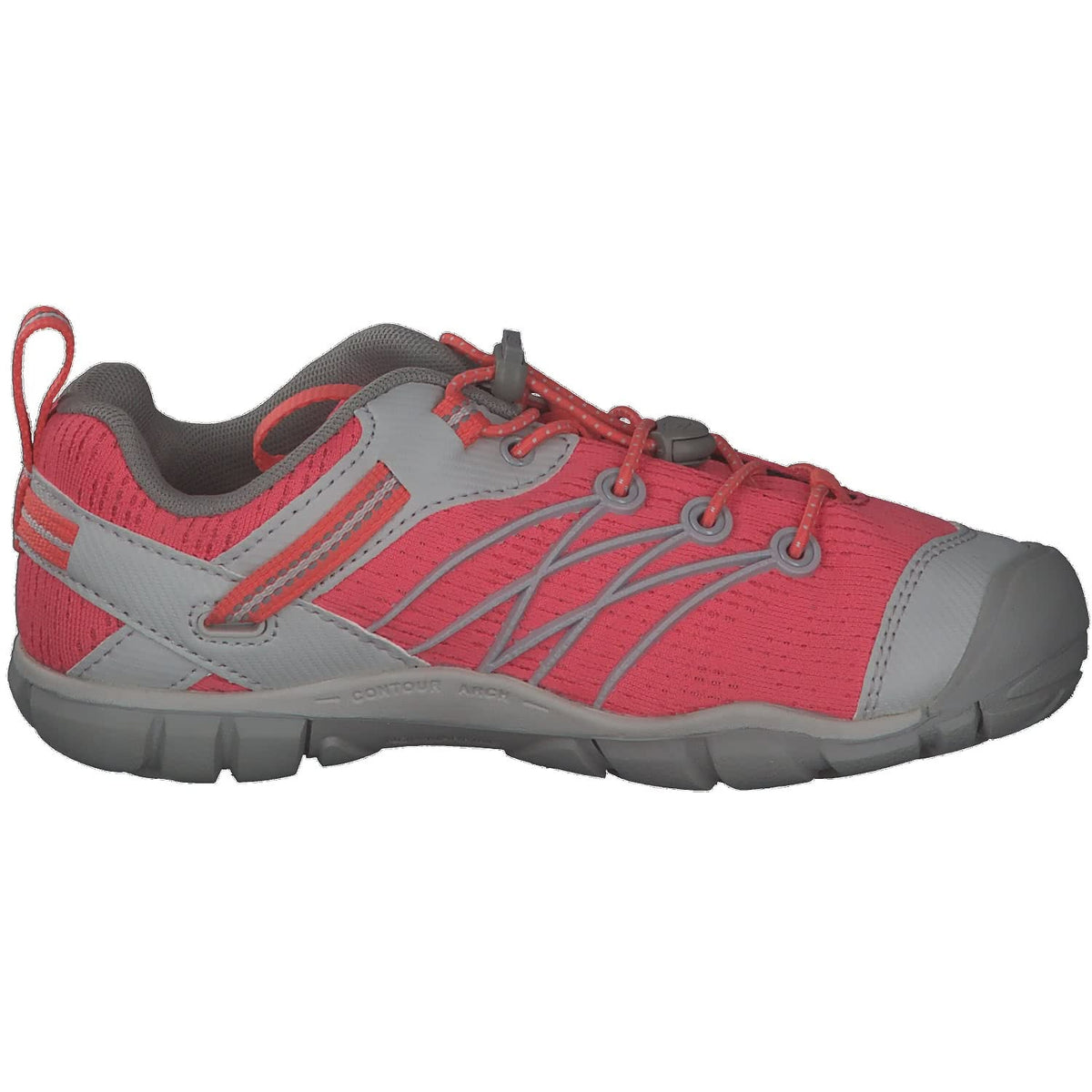 KEEN Kids' Chandler CNX Comfortable Sneakers, Drizzle/Dubarry, 2 Big Kid