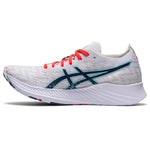 ASICS Women's Magic Speed Running Shoe, 10.5, White/Thunder Blue