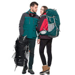 MOUNTAINTOP 65L Internal Frame Backpack with Rain Cover Medium Teal-65l
