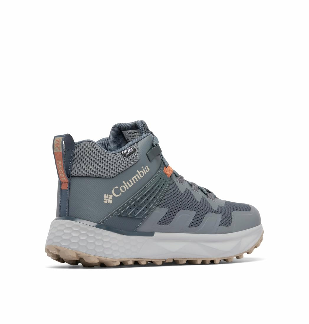 Columbia Mens Facet 75 Outdry Mid Waterproof Hiking Shoe, Graphite/Canvas Tan, 10.5
