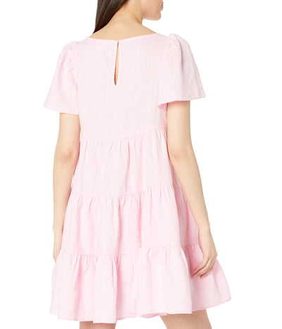 Lilly Pulitzer Jocelyn Short Sleeve Line Dress Pink Blossom LG