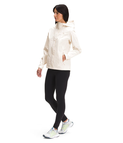 THE NORTH FACE Women’s Venture 2 Waterproof Hooded Rain Jacket (Standard and Plus Size), Gardenia White 1, 3X-Large