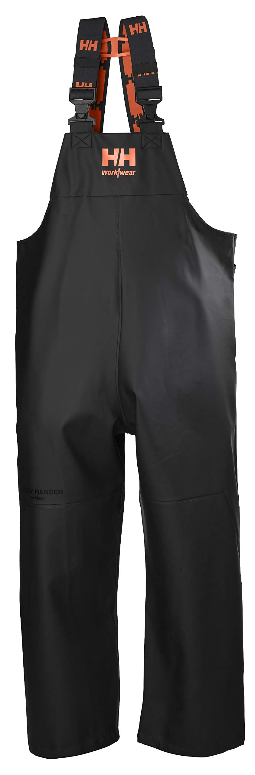 Helly-Hansen Workwear Storm Waterproof Bib Pants for Men Made from Heavy-Duty Breathable PVC-Coated Polyester for Mobility, Black - X-Large