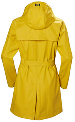 Helly Hansen Women's Kirkwall II Waterproof Belted Rain Coat with Hood, 344 Essential Yellow, Large