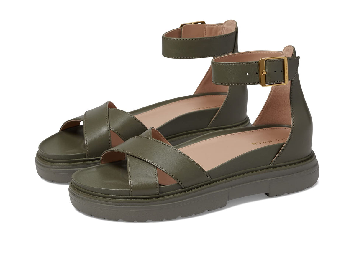 Cole Haan Fraya Sandal Tea Leaf Leather 7.5 B (M)