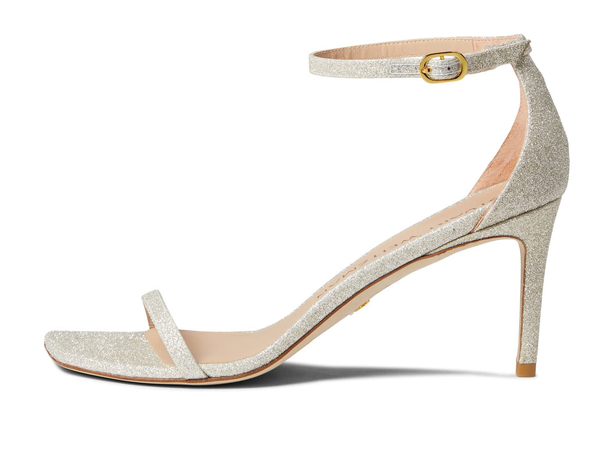 Stuart Weitzman Womens Nudistcurve 75 Sandal Platino 10.5 B