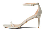 Stuart Weitzman Womens Nudistcurve 75 Sandal Platino 10.5 B