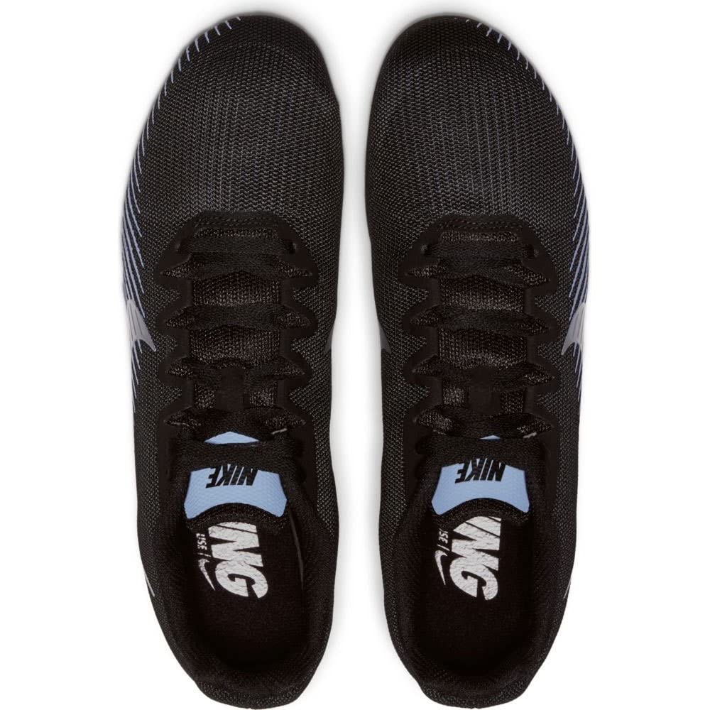 Nike Zoom Rival M 9 Mens Track Spike (Black/Metallic Silver-Indigo Fog, Numeric_10)
