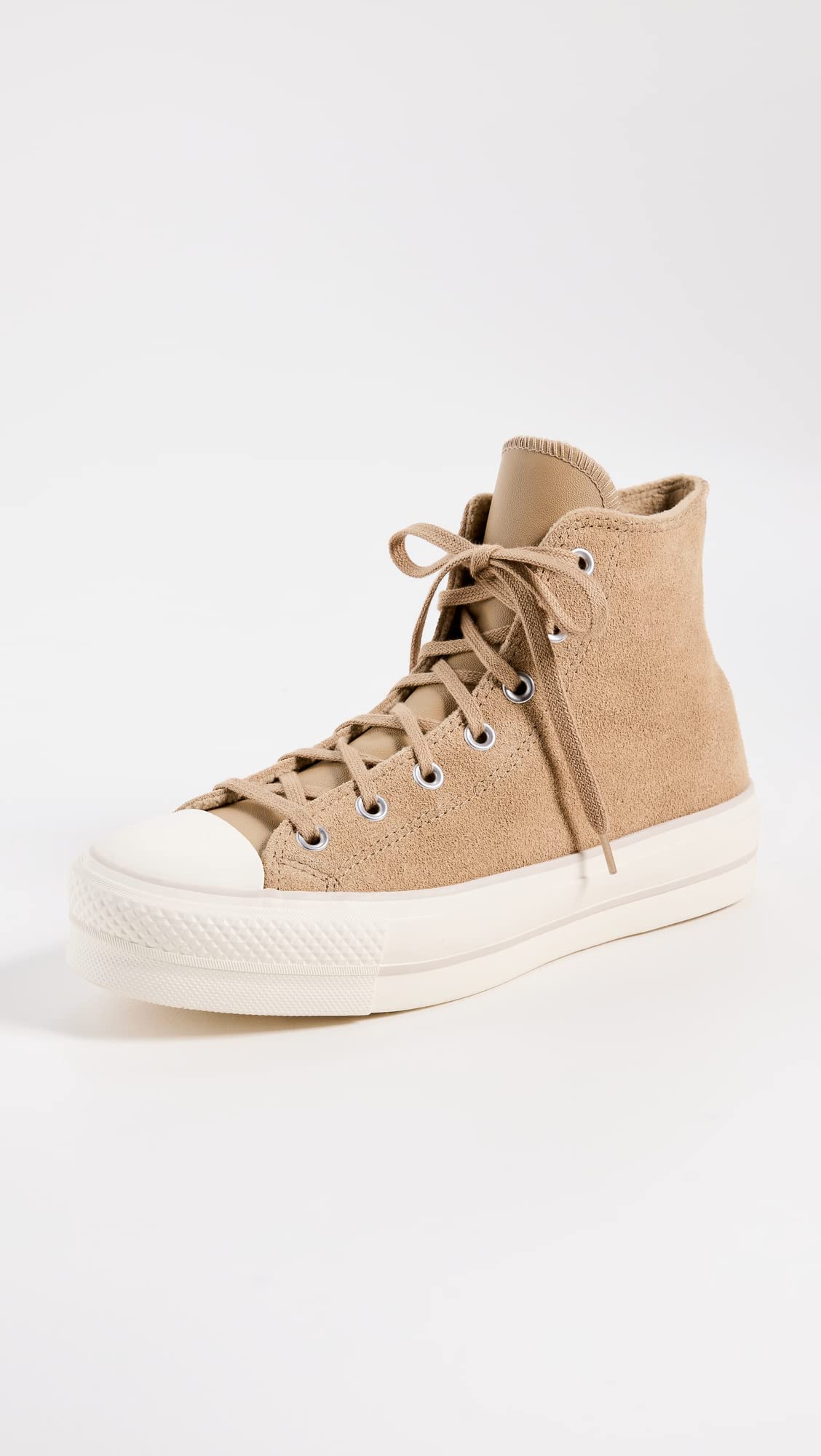 Converse Women's Chuck Taylor All Star Lift Cozy Utility Sneakers, Nomad Khaki/Desert Sand/Egret, Tan, 8 Medium US