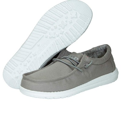 Hey Dude Boy's Wally Youth Grey Size 12 | Boy’s Shoes | Boy's Lace Up Loafers | Comfortable & Light-Weight