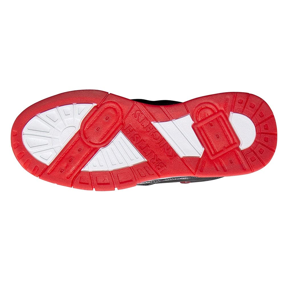 British Knights Men's Virga Fashion Sneaker, Black/Racing Red/Charcoal/White, 7.5