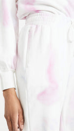 PAIGE Women's Annette Light Weight Relaxed Jogger, Fuschia Multi, L