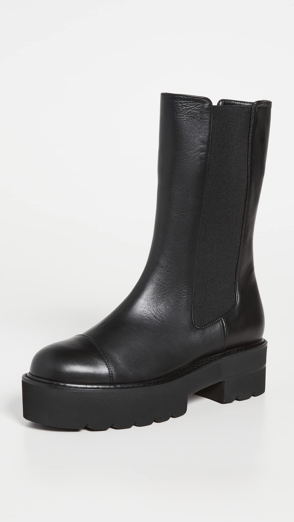 Stuart Weitzman Women's Presley Ultralift Booties, Black, 9.5 Medium US