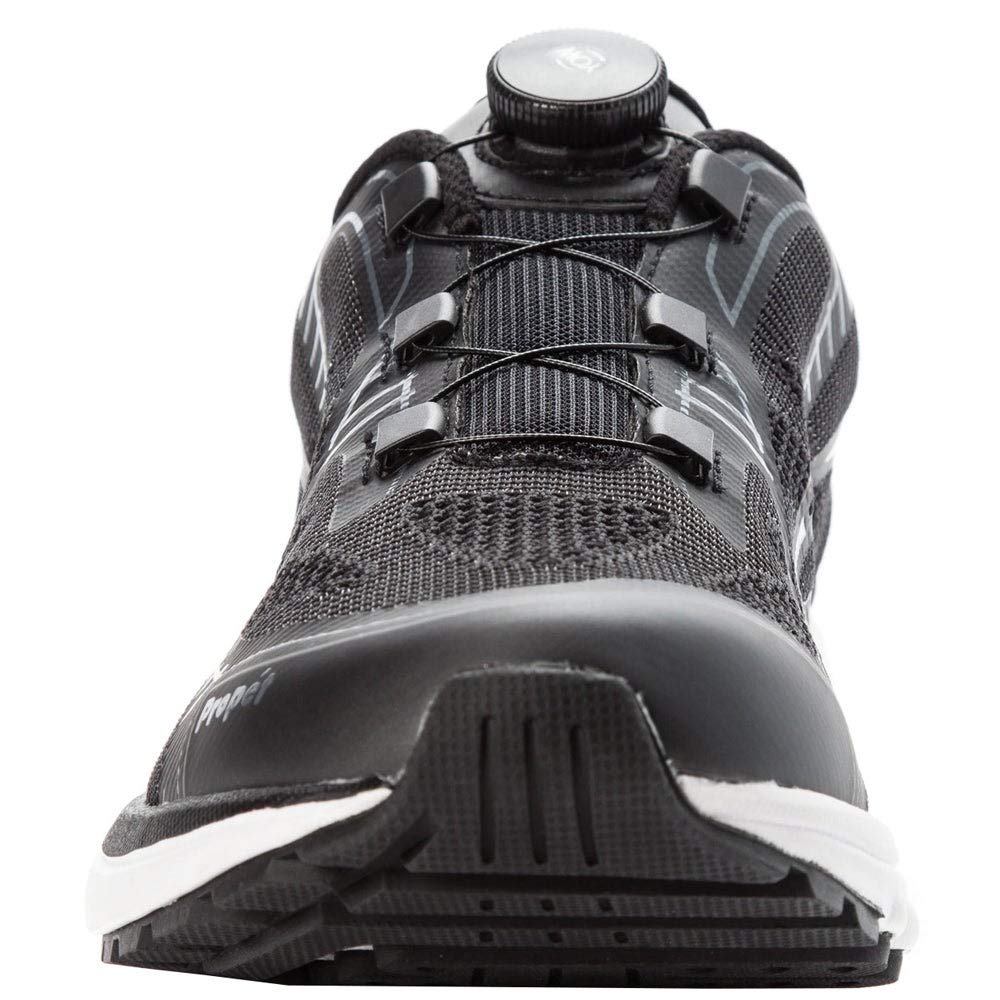 Propet Men's One Reel Fit Sneaker, Black/Dark Grey, 09H 5E US