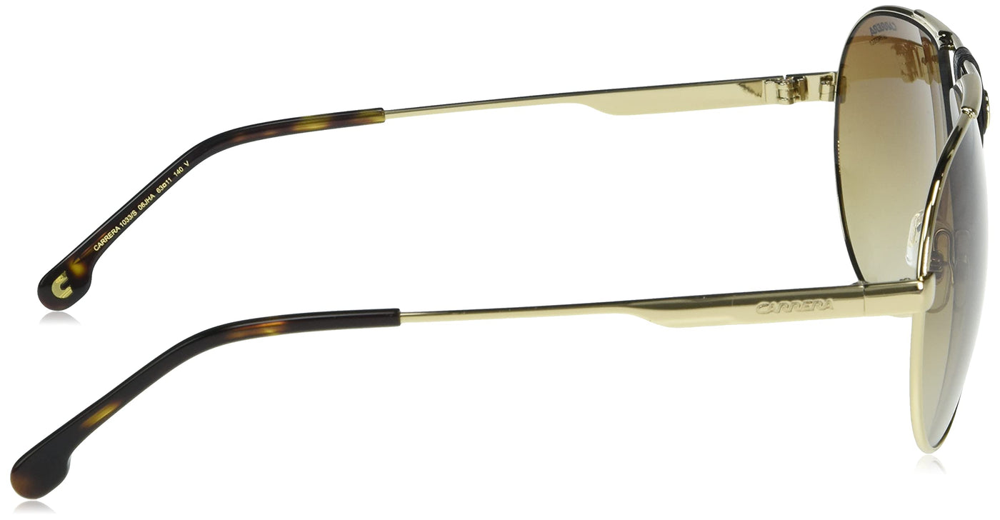 Carrera Men's 1033/S Pilot Sunglasses, Gold/Brown Gradient, 63mm, 11mm