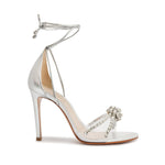 SCHUTZ Womens Jayda Studded Leather Heels Silver 9 Medium (B,M)