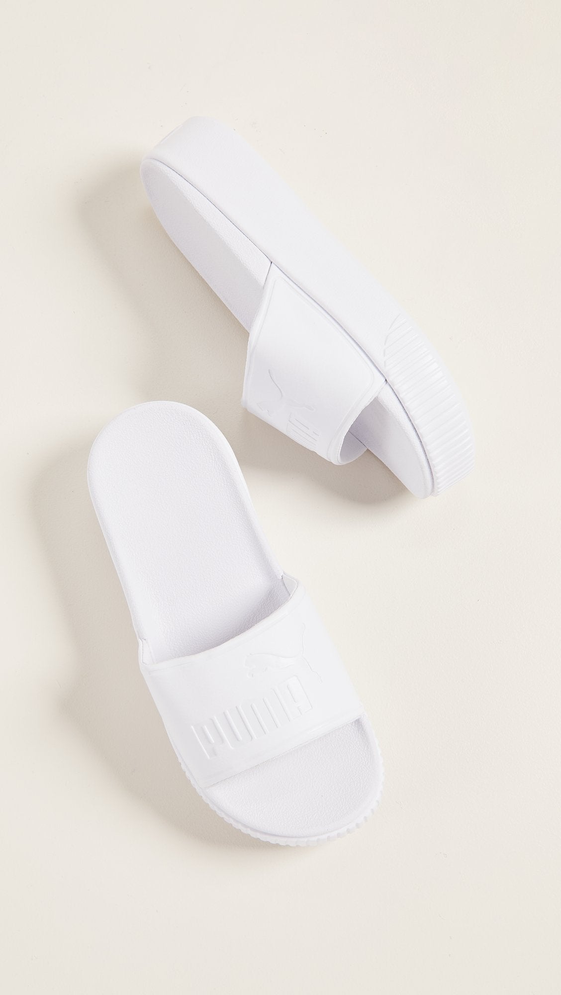 PUMA Women's Platform Bold Slides, Puma White/Puma White, 7.5 M US