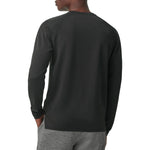 BASS OUTDOOR Men's Knit Long Sleeve Tee, Black, Medium