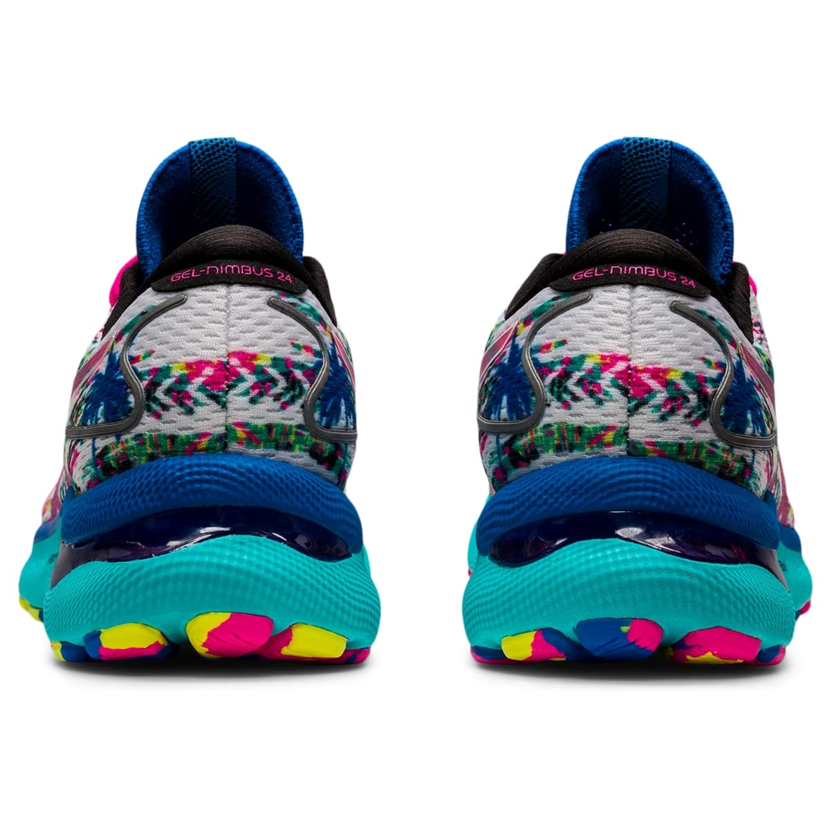 ASICS Women's Gel-Nimbus 24 Running Shoes, 7, White/Pink GLO