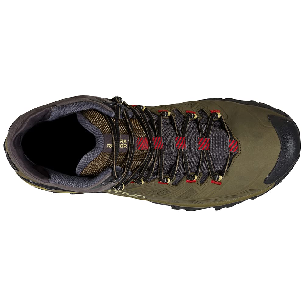 La Sportiva Mens Ultra Raptor II Mid Leather GTX Wide Hiking Boots, Ivy/Tango, 12