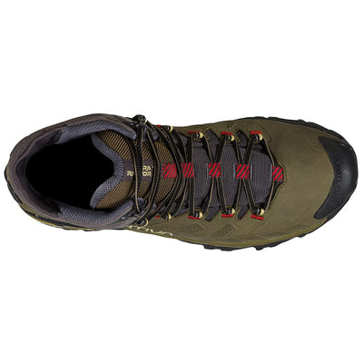 La Sportiva Mens Ultra Raptor II Mid Leather GTX Wide Hiking Boots, Ivy/Tango, 12