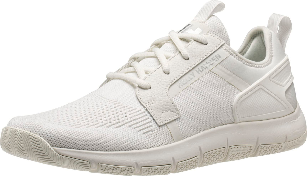 Helly-Hansen Men's Henley Lightweight Breathable Sailing Watersports Shoes, 001 White/Metallic Silver - 9