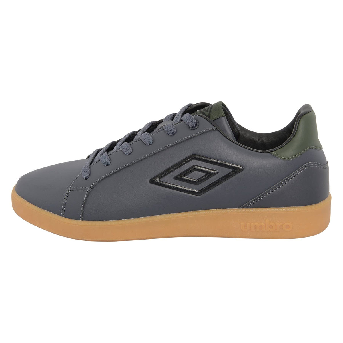 Umbro Men's Broughton III Sneaker, Carbon/Black/Climbing Ivy, 10.5