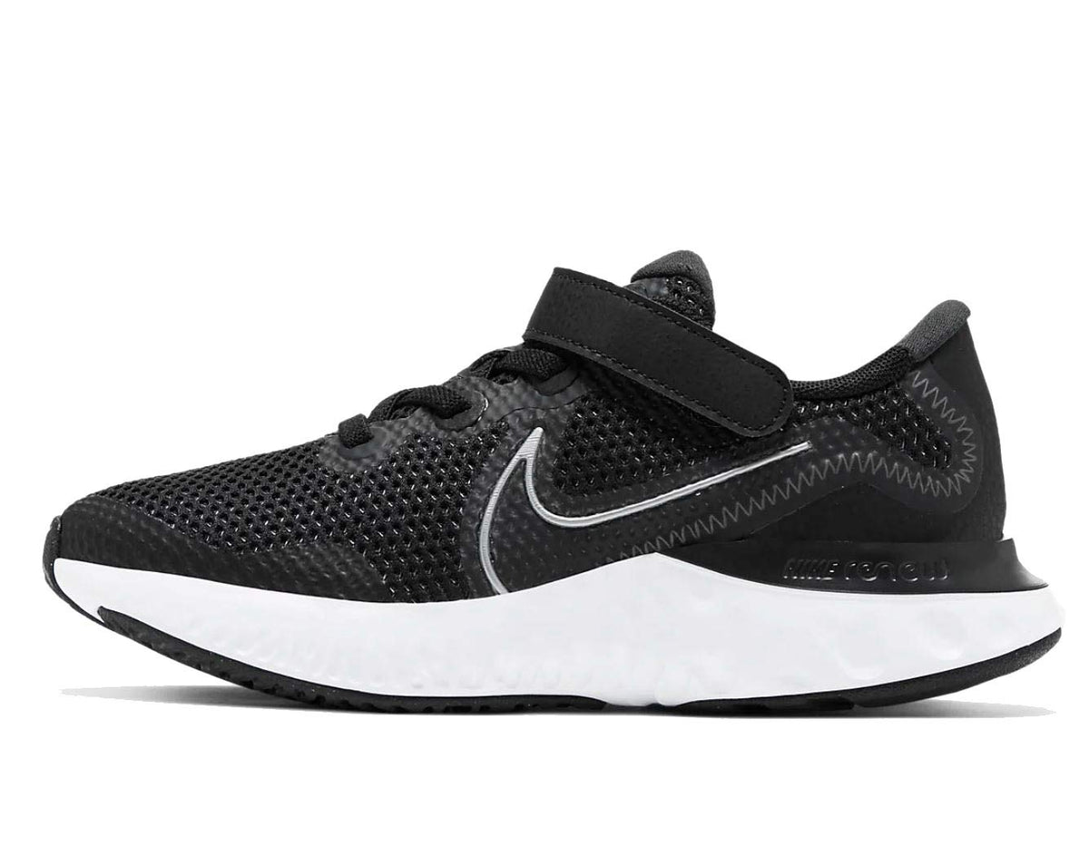 Nike Kids Renew Run gs Casual Running Ct1430 Shoes, Black/Metallic Silver/White, 2.5 Little Kid