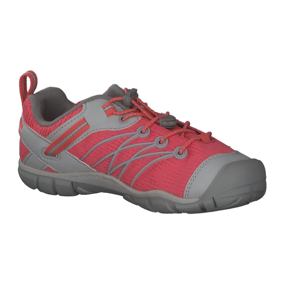 KEEN Kids' Chandler CNX Comfortable Sneakers, Drizzle/Dubarry, 2 Big Kid