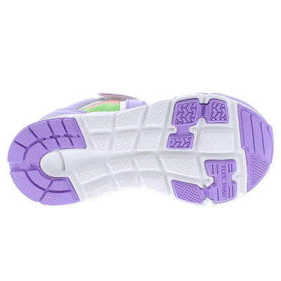 TSUKIHOSHI 3584 Rainbow Strap-Closure Machine-Washable Child Sneaker Shoe with Wide Toe Box and Slip-Resistant, Non-Marking Outsole - Lavender/Multi, 9.5 Toddler (1-4 Years)