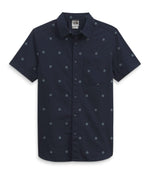 THE NORTH FACE Men's Baytrail Jacquard Button-Down Short-Sleeve Shirt, Aviator Navy Joshua Floral Jacquard, XX-Large