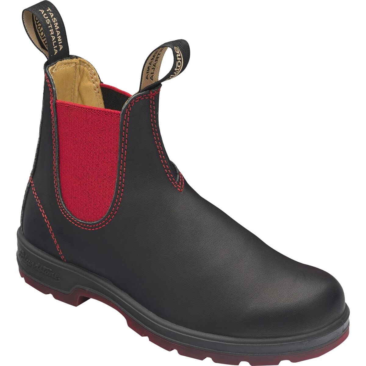 Blundstone Unisex Super 550 Series Black/Red Slip-On - 3.5 UK