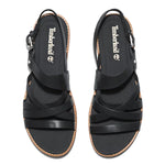 Timberland Women's Chicago Riverside Backstrap Sandal, Black Full-Grain, 9