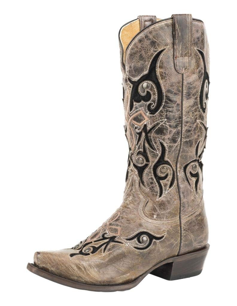 ROPER Western Boots Womens Velvet Baby 7.5 B Brown 09-021-8126-1500 BR